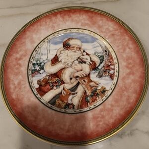Fitz and Floyd Winter Holiday Floral Bone China Plate